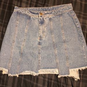 Light wash denim skirt